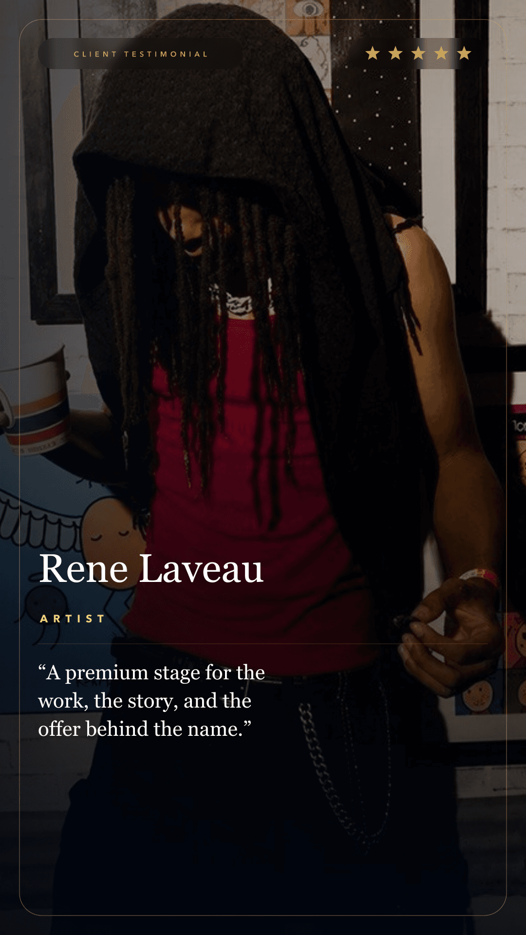 Story Rene Laveau client review asset