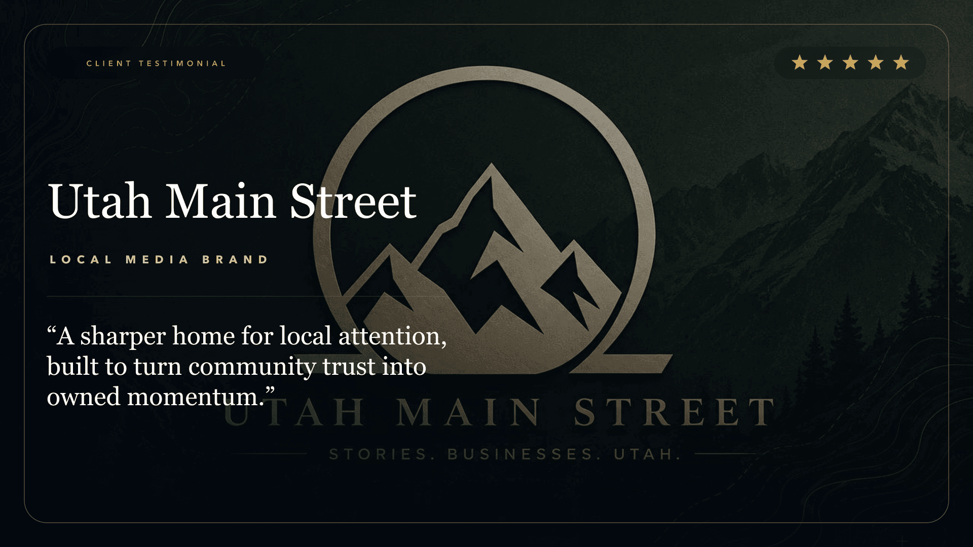 Landscape Utah Main Street client review asset